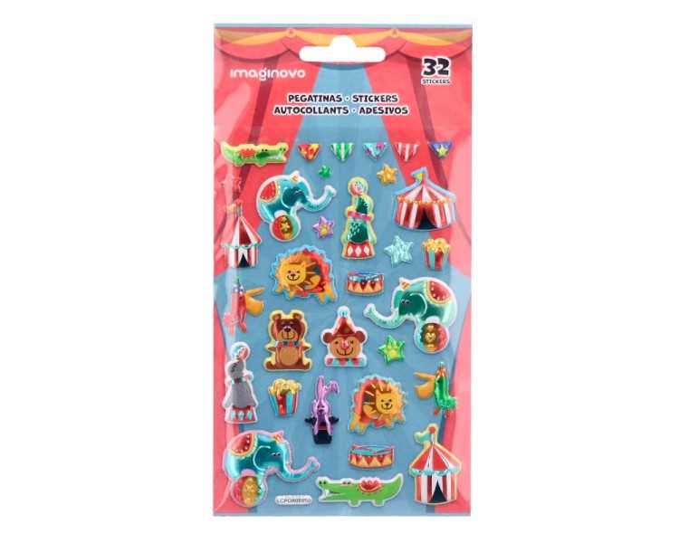 Pegatinas imaginovo kids circo goma eva 190x 05 mm en blister