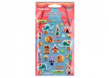 Pegatinas imaginovo kids circo goma eva 190x 05 mm en blister