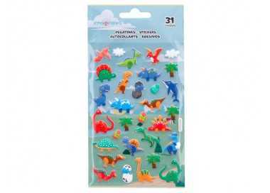 Pegatinas imaginovo kids dinosaurios goma eva 190x105 mm en blister