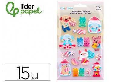Pegatinas imaginovo dulces magic dreams con relieve 210x130 mm en blister