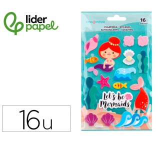 Pegatinas imaginovo sirenas magic dreams con relieve 210x130 mm en blister