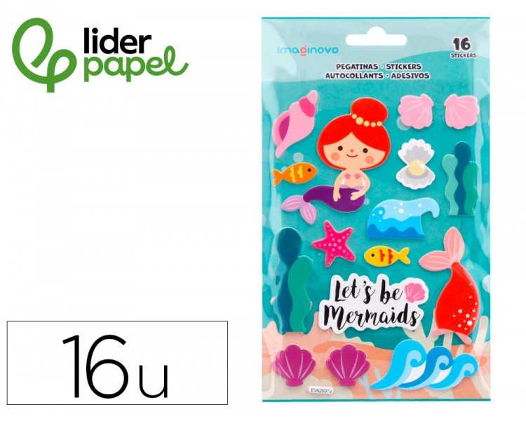Pegatinas imaginovo sirenas magic dreams con relieve 210x130 mm en blister