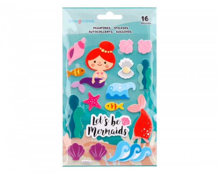 Pegatinas imaginovo sirenas magic dreams con relieve 210x130 mm en blister