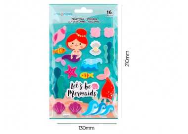 Pegatinas imaginovo sirenas magic dreams con relieve 210x130 mm en blister Pegatinas imaginovo sirenas magic dreams con relieve 210x130 mm en blister
