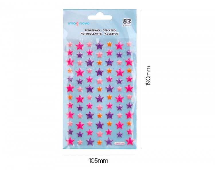 Pegatinas imaginovo estrellas magic dreams con relieve 190x105 mm en blister
