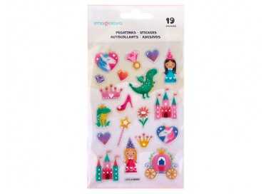 Pegatinas imaginovo princesas magic dreams pvc 190x105 mm en blister