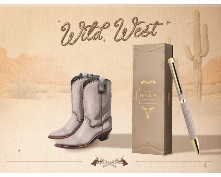 Roller belius wild west aluminio color verde dorado tinta color negro caja de diseño