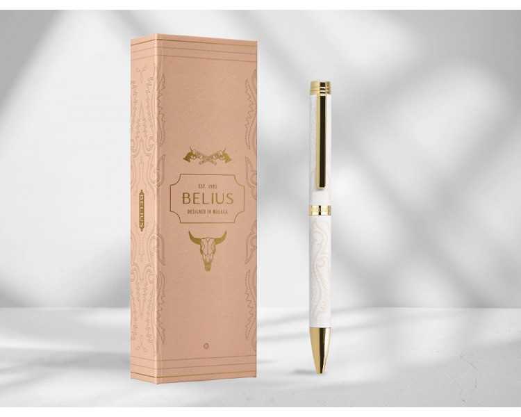 Roller belius wild west aluminio color blanco dorado tinta color negro caja de diseño