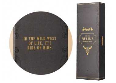Roller belius wild west aluminio color negro dorado tinta color negro caja de diseño