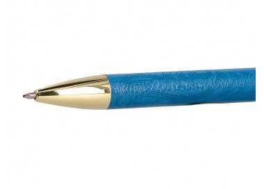 Boligrafo belius wild west aluminio color azul marino dorado tinta color azul caja de diseño