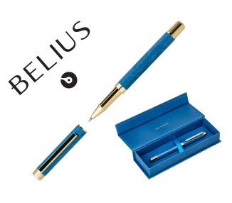 Roller belius wild west aluminio color azul marino dorado tinta color negro caja de diseño