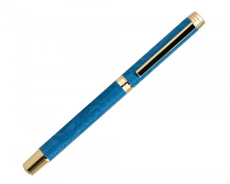 Roller belius wild west aluminio color azul marino dorado tinta color negro caja de diseño