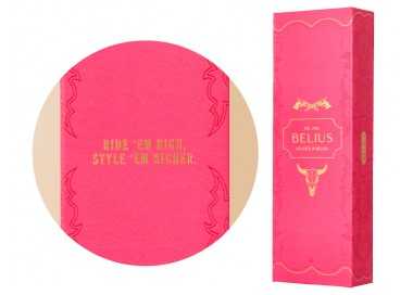 Roller belius wild west aluminio color rosa dorado tinta color negro caja de diseño