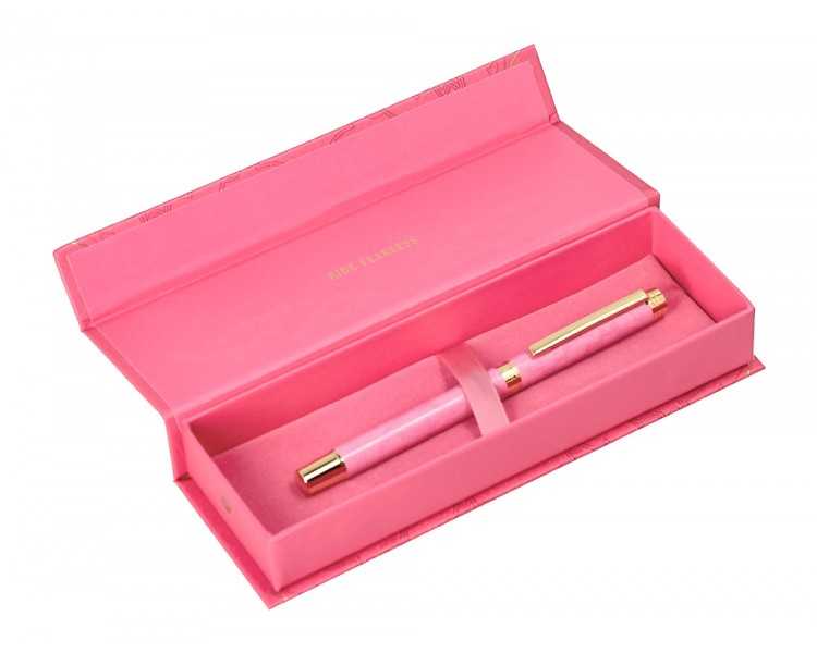 Roller belius wild west aluminio color rosa dorado tinta color negro caja de diseño