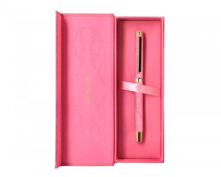Roller belius wild west aluminio color rosa dorado tinta color negro caja de diseño