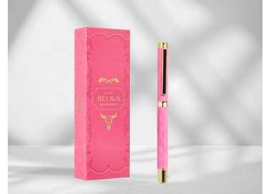Roller belius wild west aluminio color rosa dorado tinta color negro caja de diseño