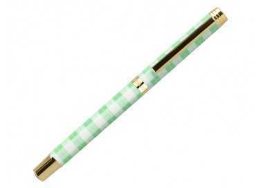 Boligrafo belius picnic aluminio color verde dorado tinta color azul caja de diseño Boligrafo belius picnic aluminio color verde dorado tinta color azul caja de diseño