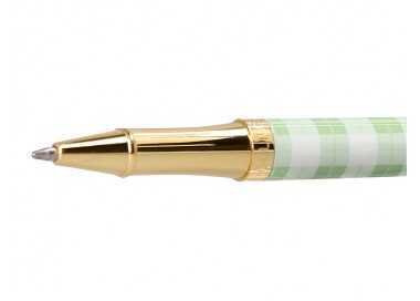 Boligrafo belius picnic aluminio color verde dorado tinta color azul caja de diseño Boligrafo belius picnic aluminio color verde dorado tinta color azul caja de diseño