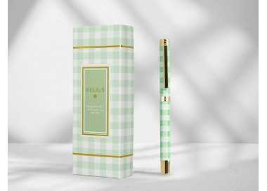 Boligrafo belius picnic aluminio color verde dorado tinta color azul caja de diseño Boligrafo belius picnic aluminio color verde dorado tinta color azul caja de diseño