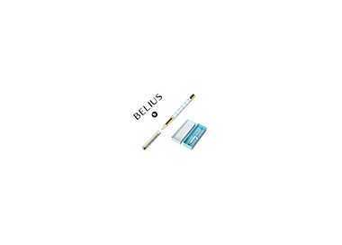 Boligrafo belius perfect picnic day aluminio color azul celeste dorado tinta azulcaja de diseño