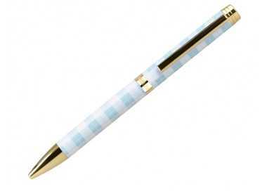 Boligrafo belius perfect picnic day aluminio color azul celeste dorado tinta azulcaja de diseño