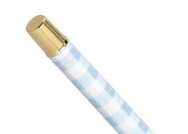 Boligrafo belius perfect picnic day aluminio color azul celeste dorado tinta azulcaja de diseño