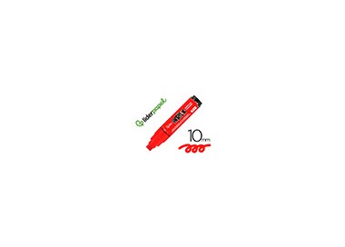 Rotulador liderpapel acrylic base agua todo tipo de superficie punta rectangular 10 mm rojo