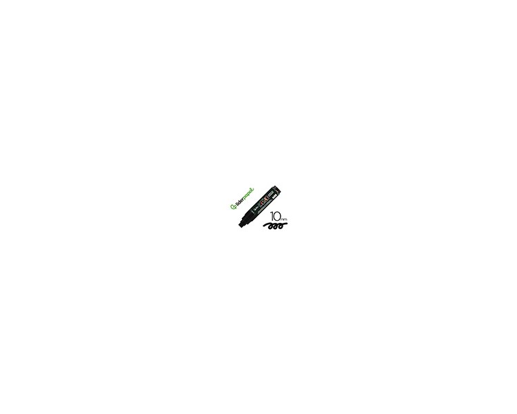 Rotulador liderpapel acrylic base agua todo tipo de superficie punta rectangular 10 mm negro