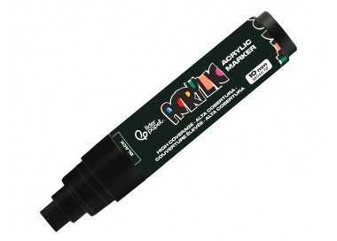 Rotulador liderpapel acrylic base agua todo tipo de superficie punta rectangular 10 mm negro