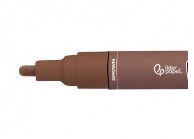 Rotulador liderpapel acrylic base agua todo tipo de superficie punta redonda 3 mm marron