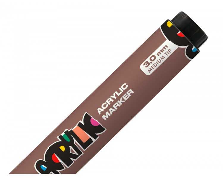 Rotulador liderpapel acrylic base agua todo tipo de superficie punta redonda 3 mm marron