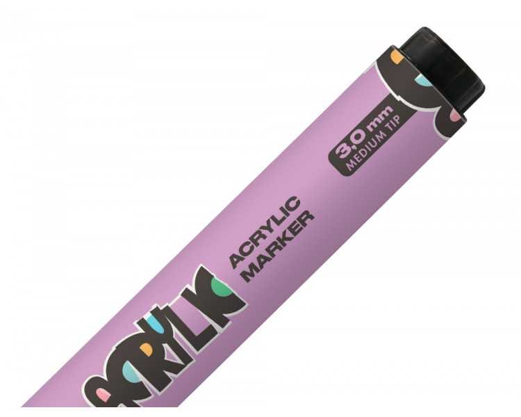 Rotulador liderpapel acrylic base agua todo tipo de superficie punta redonda 3 mm lila