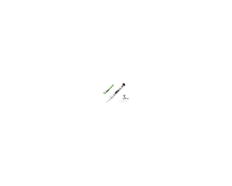 Rotulador liderpapel acrylic base agua todo tipo de superficie punta redonda 3 mm blanco