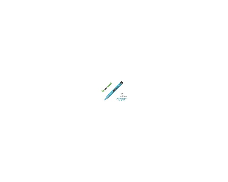Rotulador liderpapel acrylic base agua todo tipo de superficie punta redonda 3 mm azul cielo