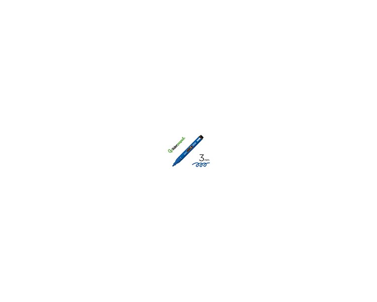 Rotulador liderpapel acrylic base agua todo tipo de superficie punta redonda 3 mm azul