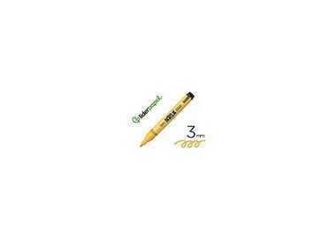 Rotulador liderpapel acrylic base agua todo tipo de superficie punta redonda 3 mm amarillo claro