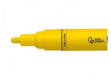 Rotulador liderpapel acrylic base agua todo tipo de superficie punta redonda 3 mm amarillo