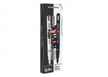 Rotulador liderpapel acrylic base agua todo tipo de superficie punta fina 0,7 mm caja de 4 perfiladores