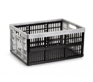Caja plegable plasticforte 32 litros plastico color plata 480x350x230 mm