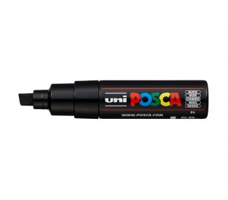 Rotulador uni posca pc-8k marcador de pintura punta biselada 8 mm negro