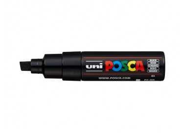 Rotulador uni posca pc-8k marcador de pintura punta biselada 8 mm negro