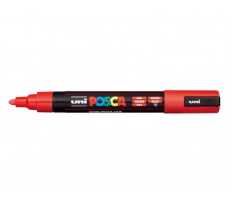 Rotulador uni posca pc-5m marcador de pintura punta conica 1,8-2,5 mm rojo