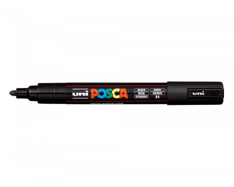 Rotulador uni posca pc-5m marcador de pintura punta conica 1,8-2,5 mm negro