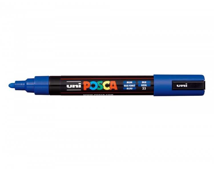 Rotulador uni posca pc-5m marcador de pintura punta conica 1,8-2,5 mm azul