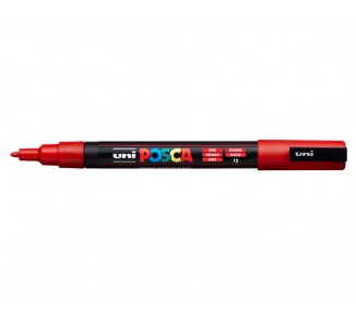 Rotulador uni posca pc-3m marcador de pintura punta conica 0,9-1,3 mm rojo