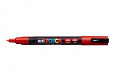 Rotulador uni posca pc-3m marcador de pintura punta conica 0,9-1,3 mm rojo