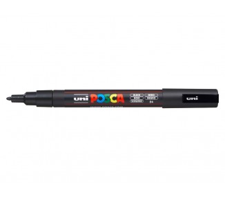 Rotulador uni posca pc-3m marcador de pintura punta conica 0,9-1,3 mm negro