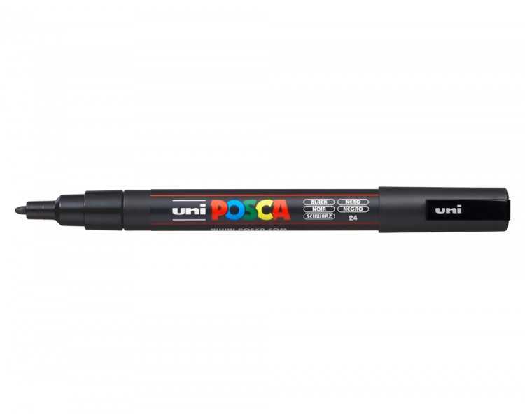 Rotulador uni posca pc-3m marcador de pintura punta conica 0,9-1,3 mm negro