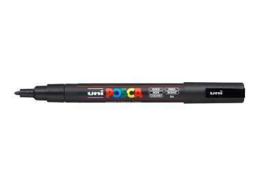 Rotulador uni posca pc-3m marcador de pintura punta conica 0,9-1,3 mm negro
