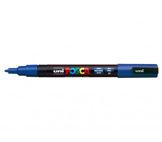 Rotulador uni posca pc-3m marcador de pintura punta conica 0,9-1,3 mm azul